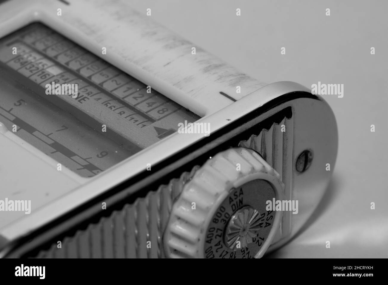 vintage photographic light meter used to measure light intensity