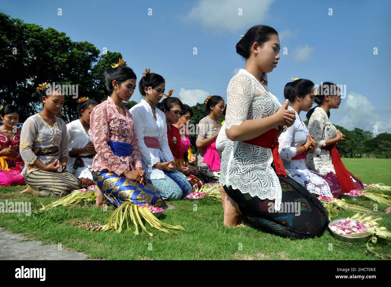 Java Hindus Central Java, Indonesia - March 1, 2015 : Hindus in Java are performing ...