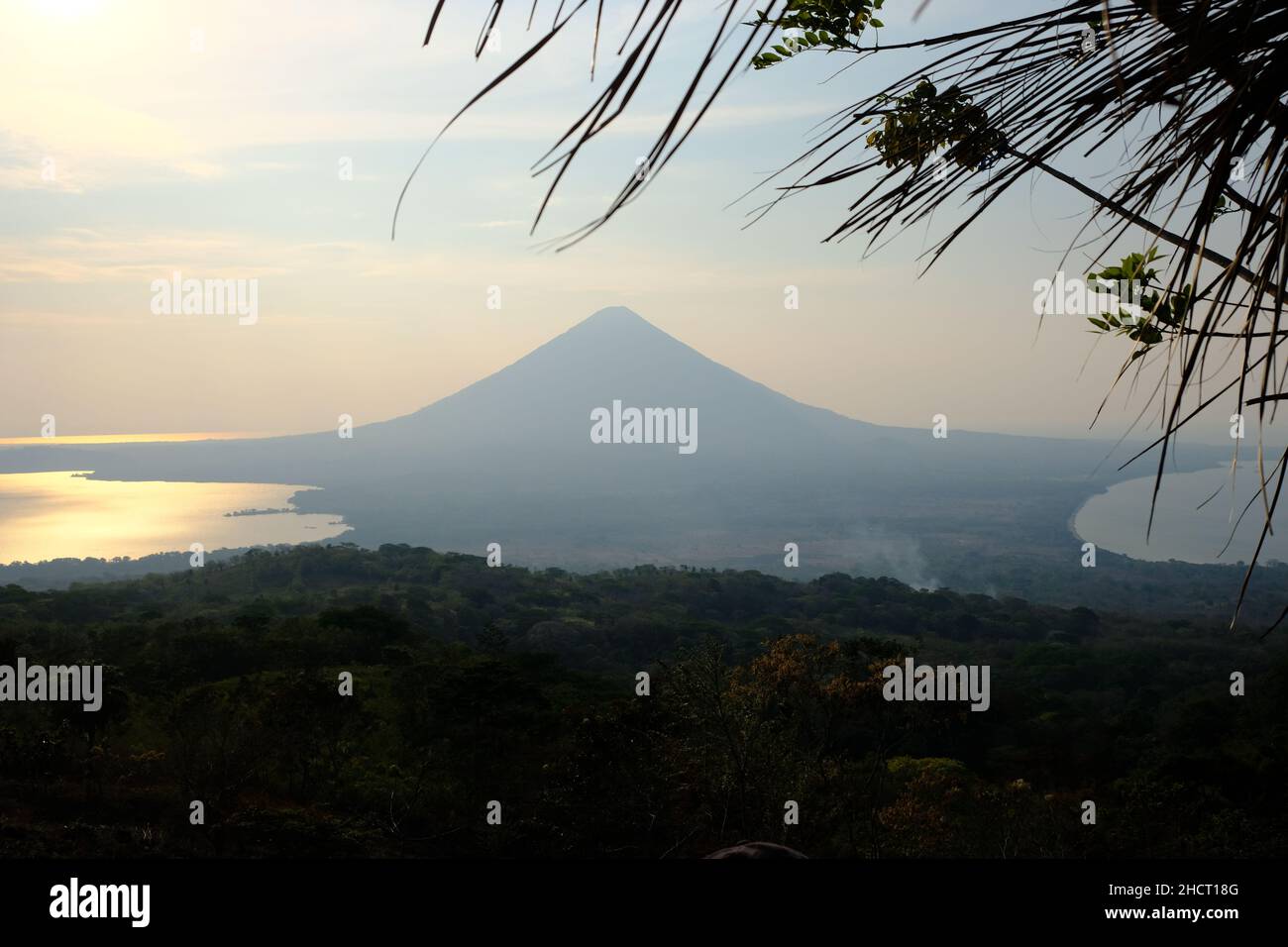 Nicaragua Ometepe Island - View to Volcan Concepcion - Volcano Concepcion Stock Photo