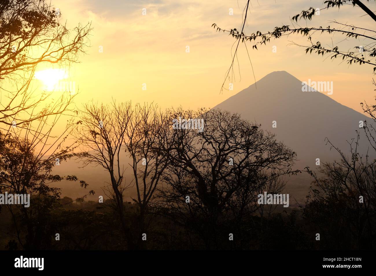 Nicaragua Ometepe Island - View to Volcan Concepcion - Volcano Concepcion Stock Photo
