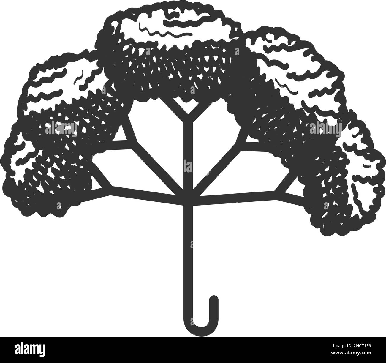 Tree Umbrella Icon Illustration Brand Identity Stock Vector Image & Art ...
