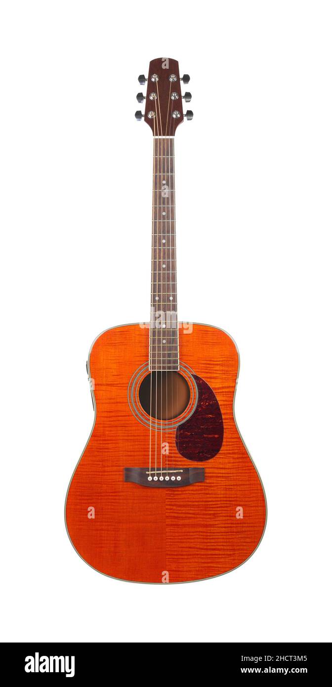 Musical instrument Orange Flame maple acoustic tiger maple wood