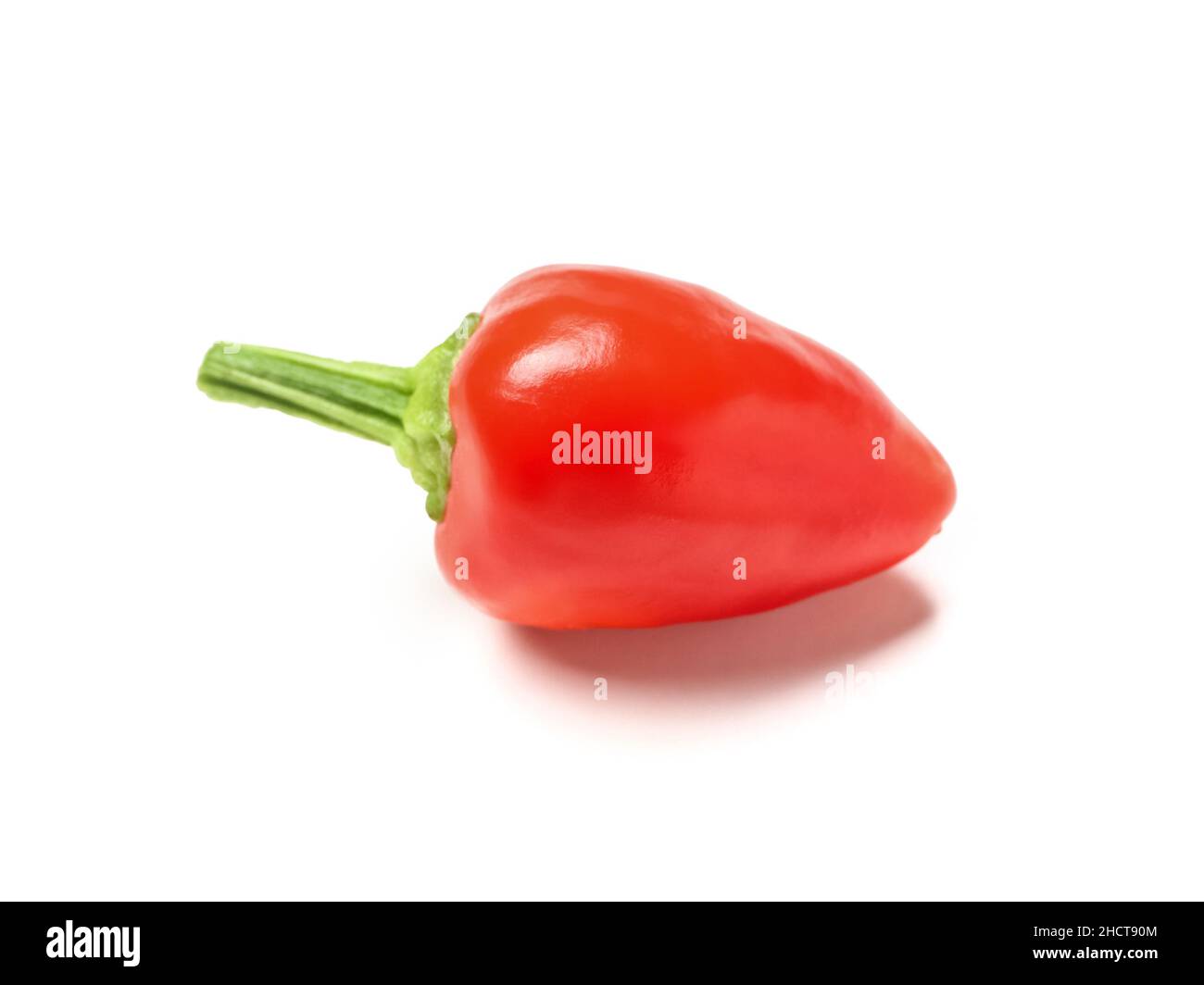 Fresh red pepper on white background Stock Photo - Alamy