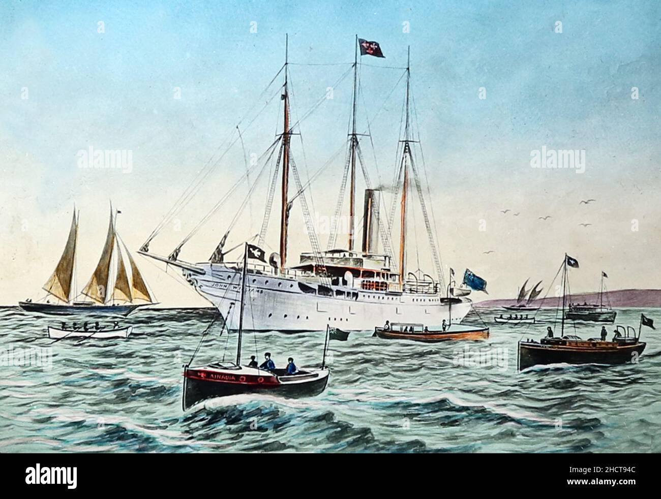 SS John Williams Missionary Ship, Victorian period Stock Photo - Alamy