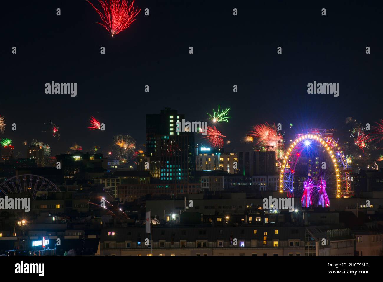 Wien, Vienna private fireworks despite ban of private fireworks on new