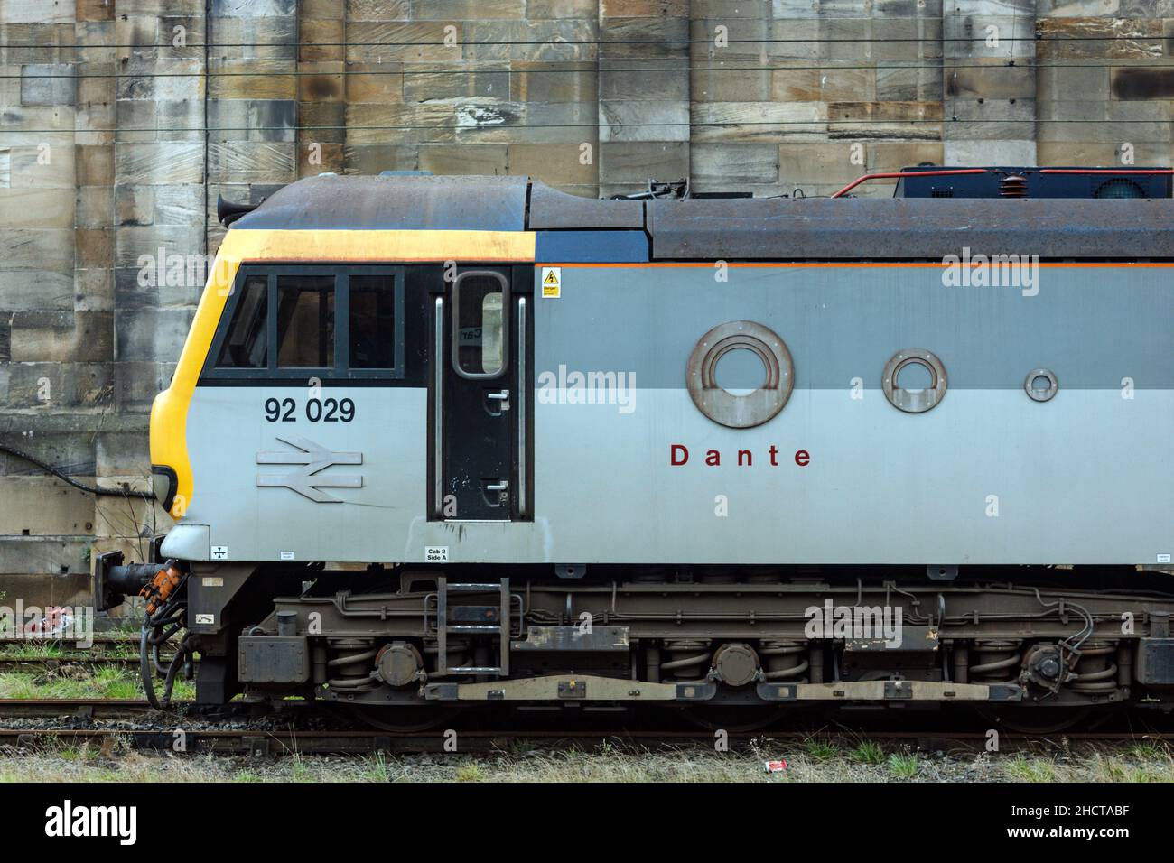 92029 'Dante' stabled at Carlisle railway station. Stock Photo