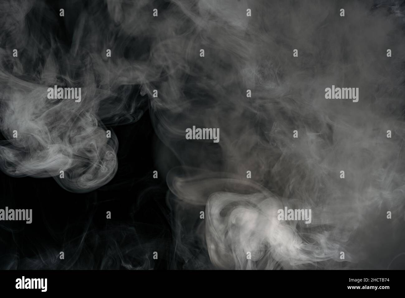 Smoke isolated on black background Stock Photo