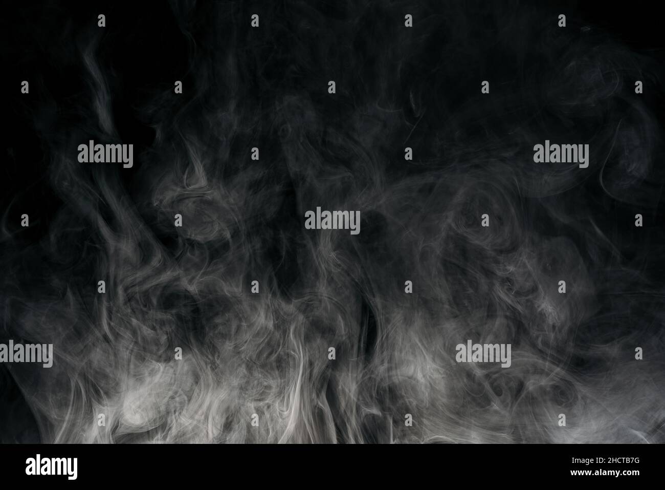 Smoke isolated on black background Stock Photo