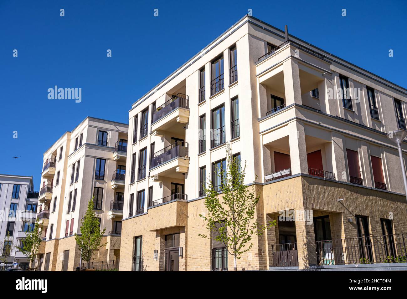 Modern apartment buildings seen in Berlin, Germany Stock Photo