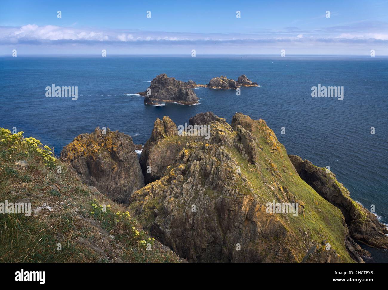 Beautiful Coastline at Ortegal Cape, Galicia, Spain Stock Photo