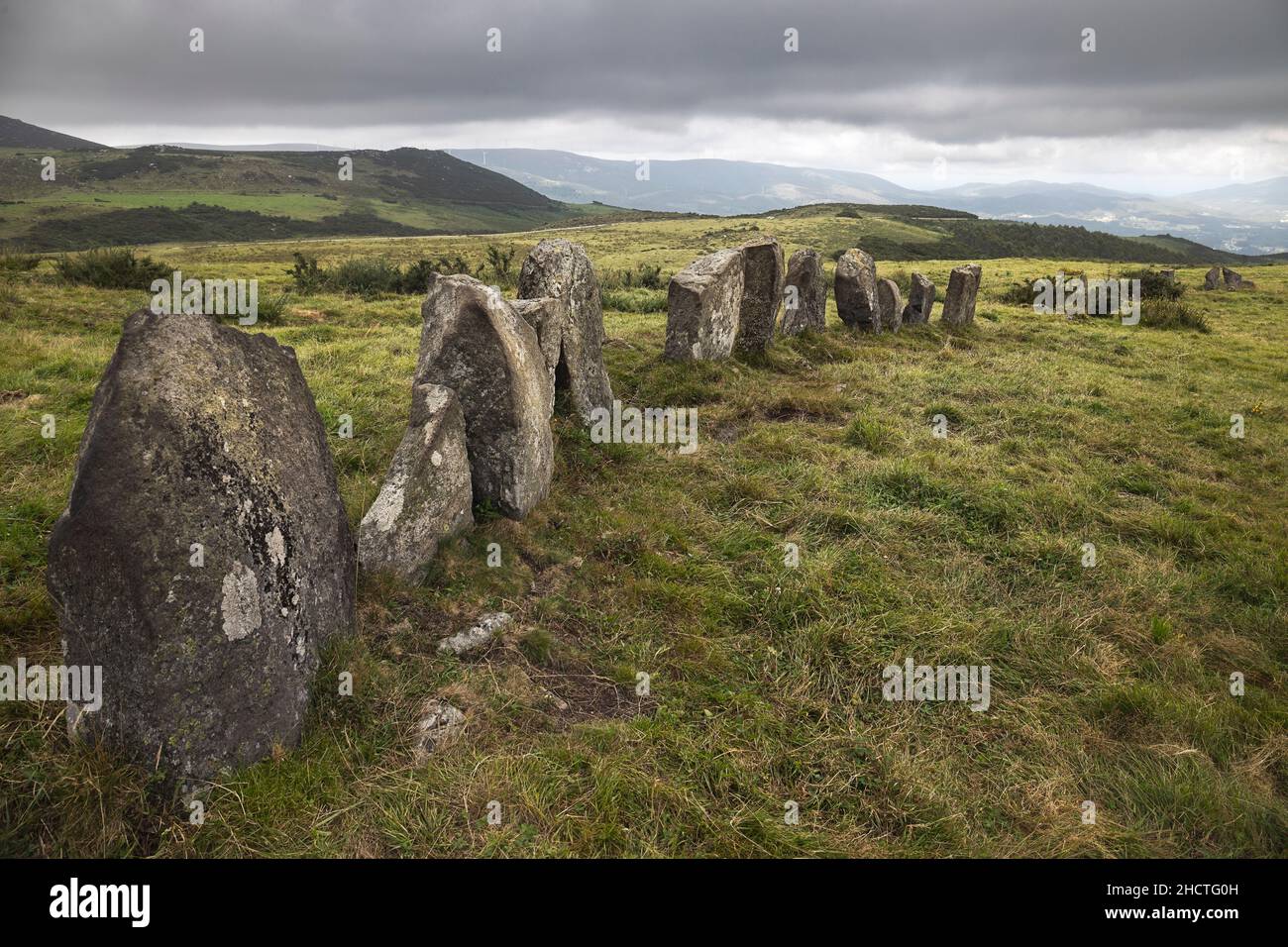 Beautiful Megalithic Cromlech in Galicia, Spain Stock Photo