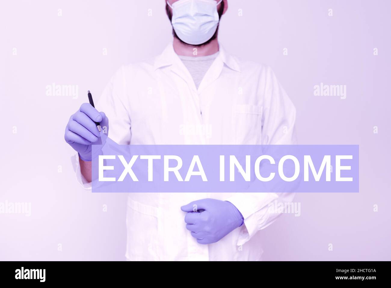 Text showing inspiration Extra Income. Concept meaning Additional fund ...