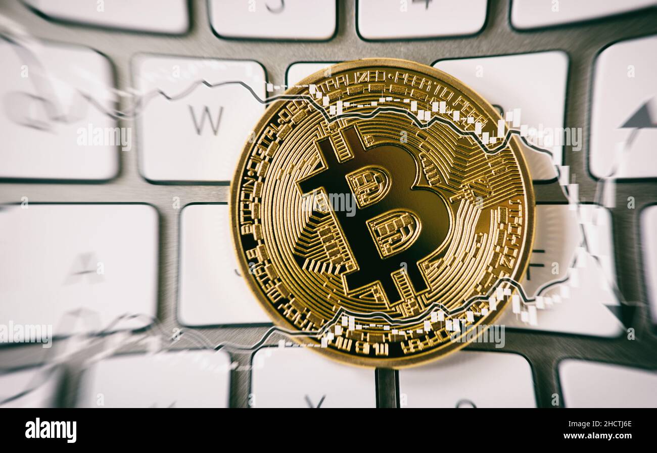 Bitcoin crash (bubble) Crypto currency hype Stock Photo - Alamy