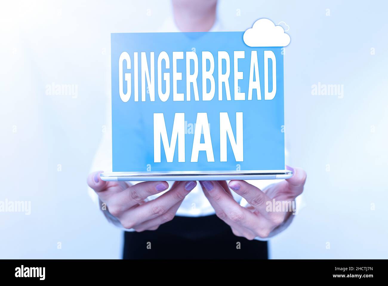 Text sign showing Gingerbread Man. Business showcase cookie made of