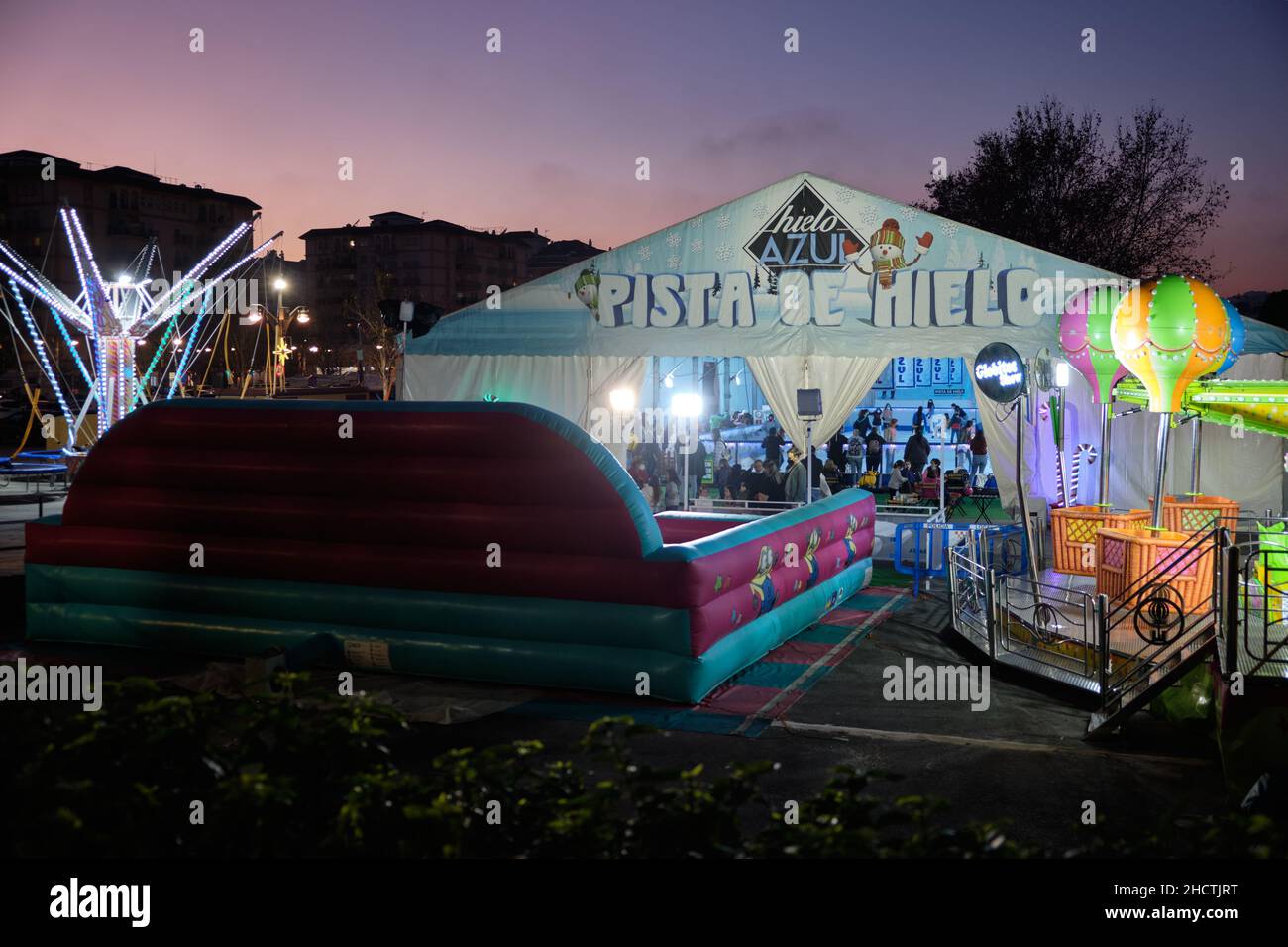 Indoor ice skating track in Fuengirola, Malaga province, Spain Stock