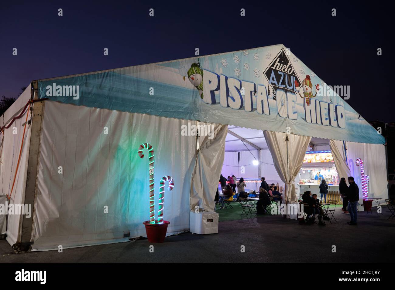 Indoor ice skating track in Fuengirola, Malaga province, Spain Stock