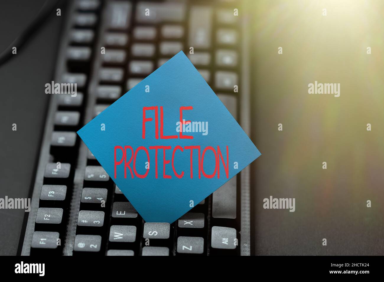 Text caption presenting File Protection. Concept meaning Preventing accidental erasing of data using storage medium Word Processing Program Ideas Stock Photo