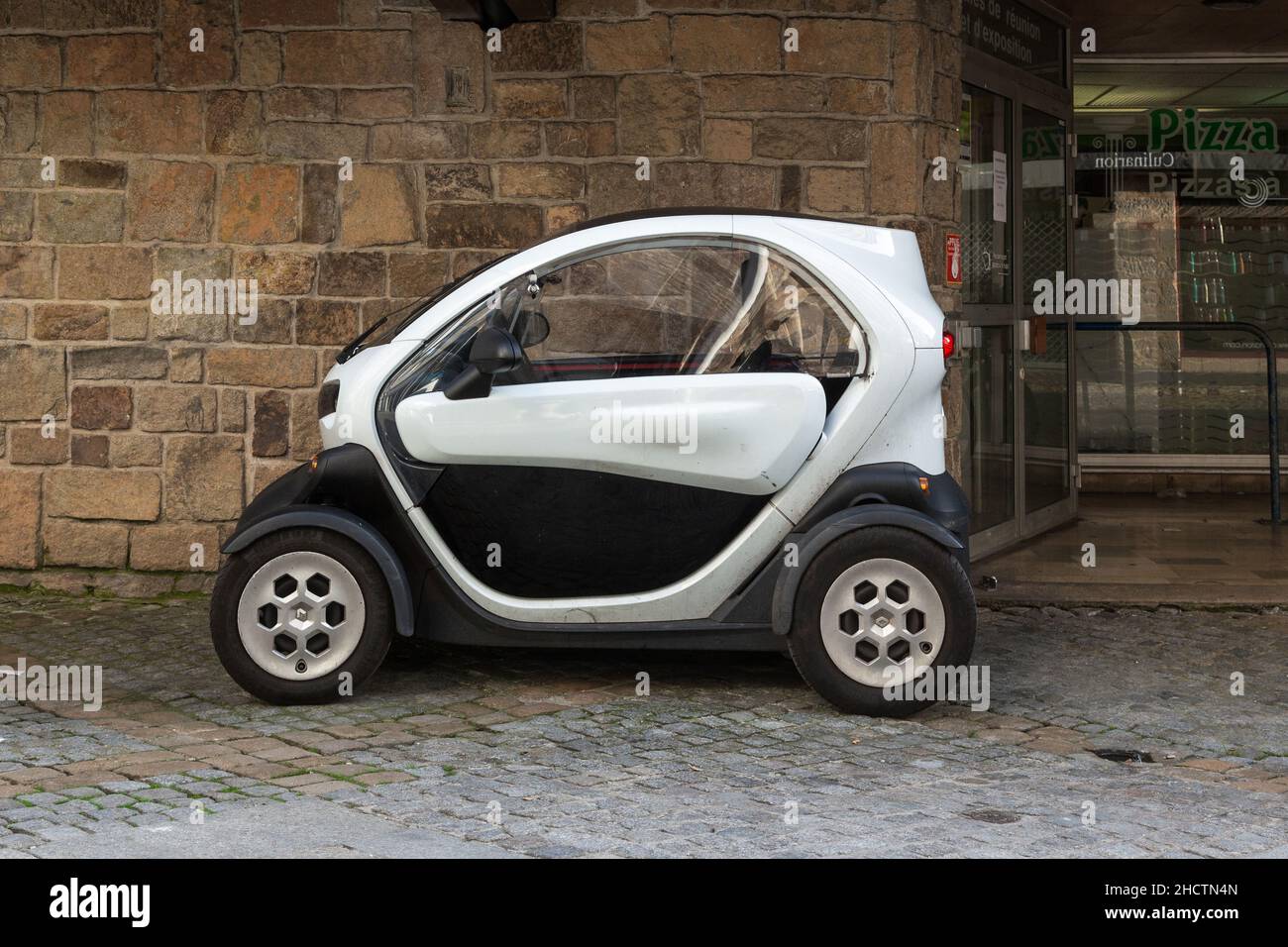 Renault twizy small electric vehicle hires stock photography and
