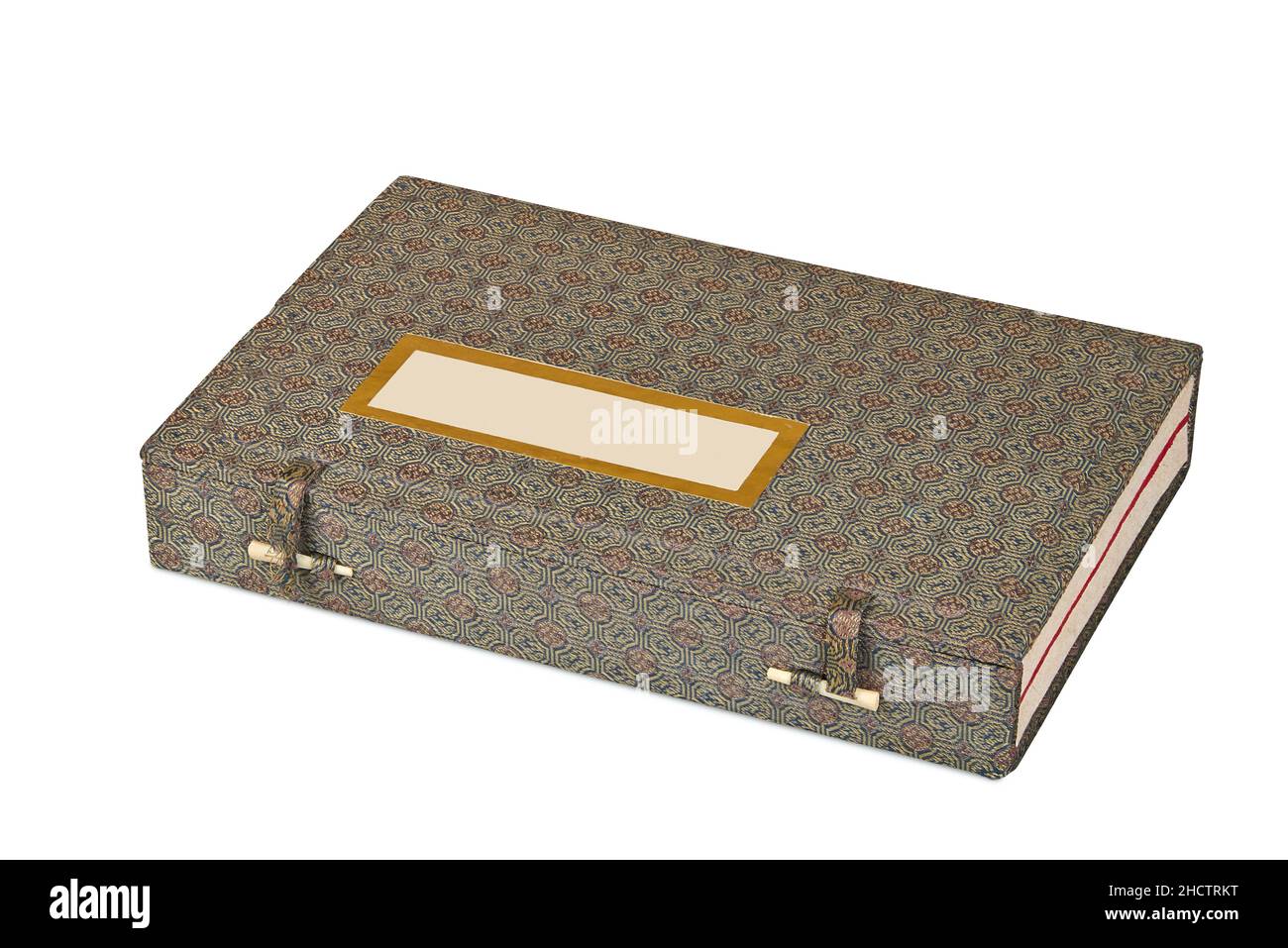 Closed Box of Chinese stationary for calligraphy isolated on white with