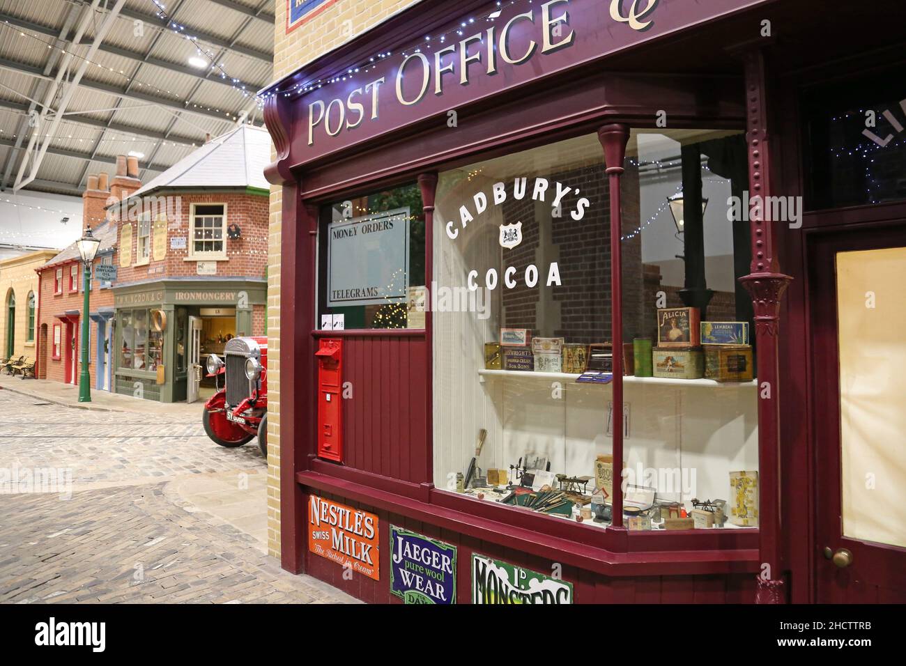 Victorian period shops, Milestones Museum of Living HIstory, Leisure Park, Churchill Way West, Basingstoke, Hampshire, England, UK, Europe Stock Photo