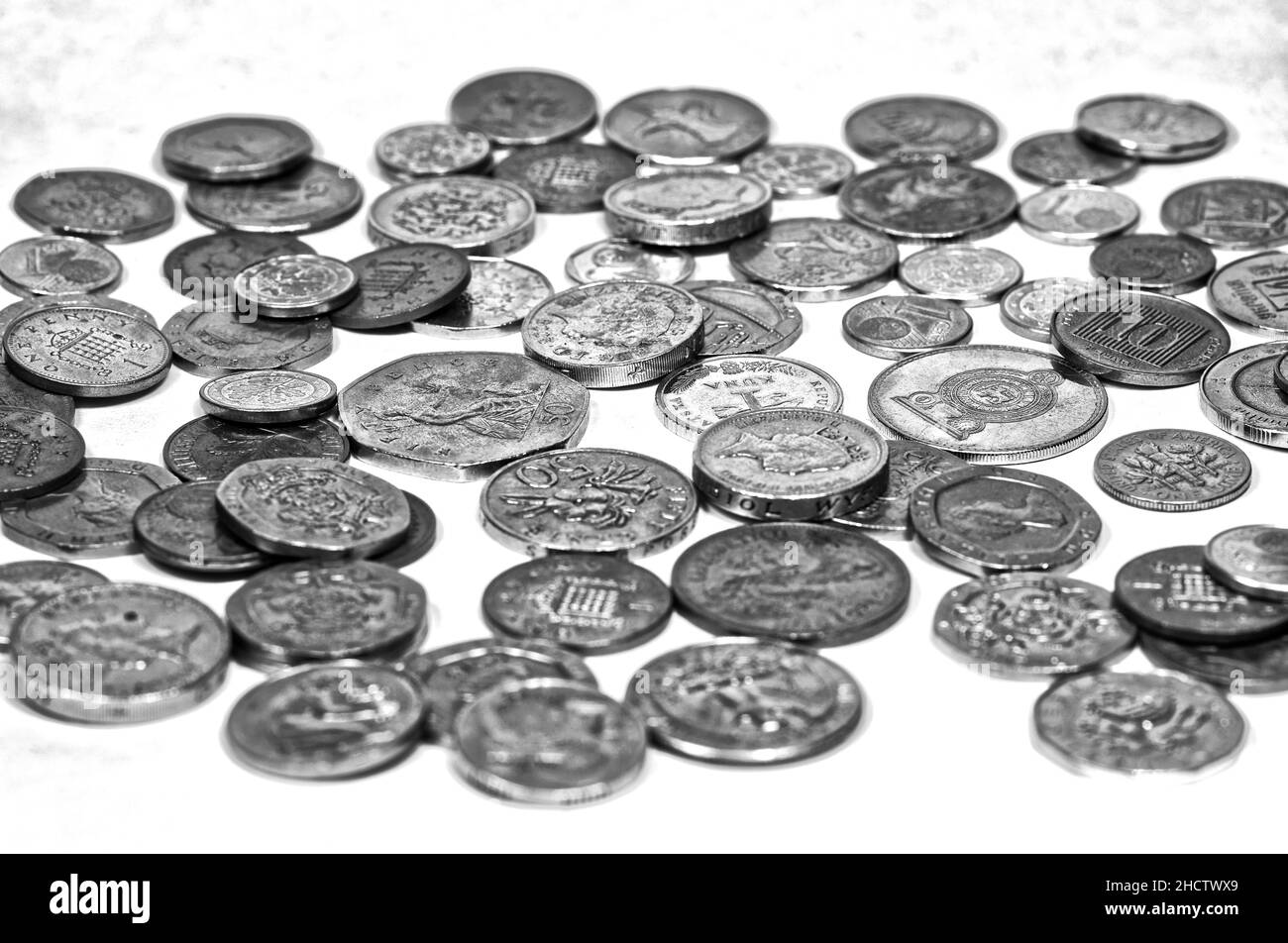 Photo Coins Different Countries Stock Photo Alamy