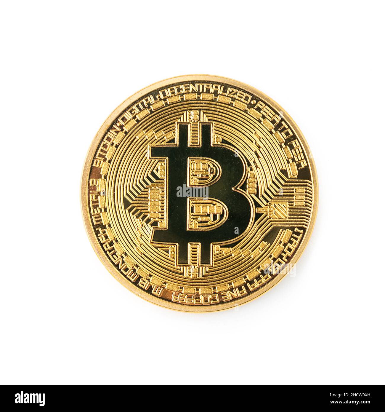Bitcoin isolated on white background Stock Photo