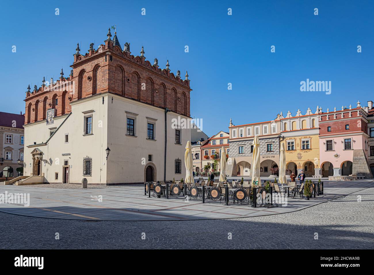 TARNOW, POLAND - OCTOBER 09, 2021: Polish city in Malopolska often called 'Pearl of Polish Renaissance'. Europe's most beautiful town according CNN. o Stock Photo
