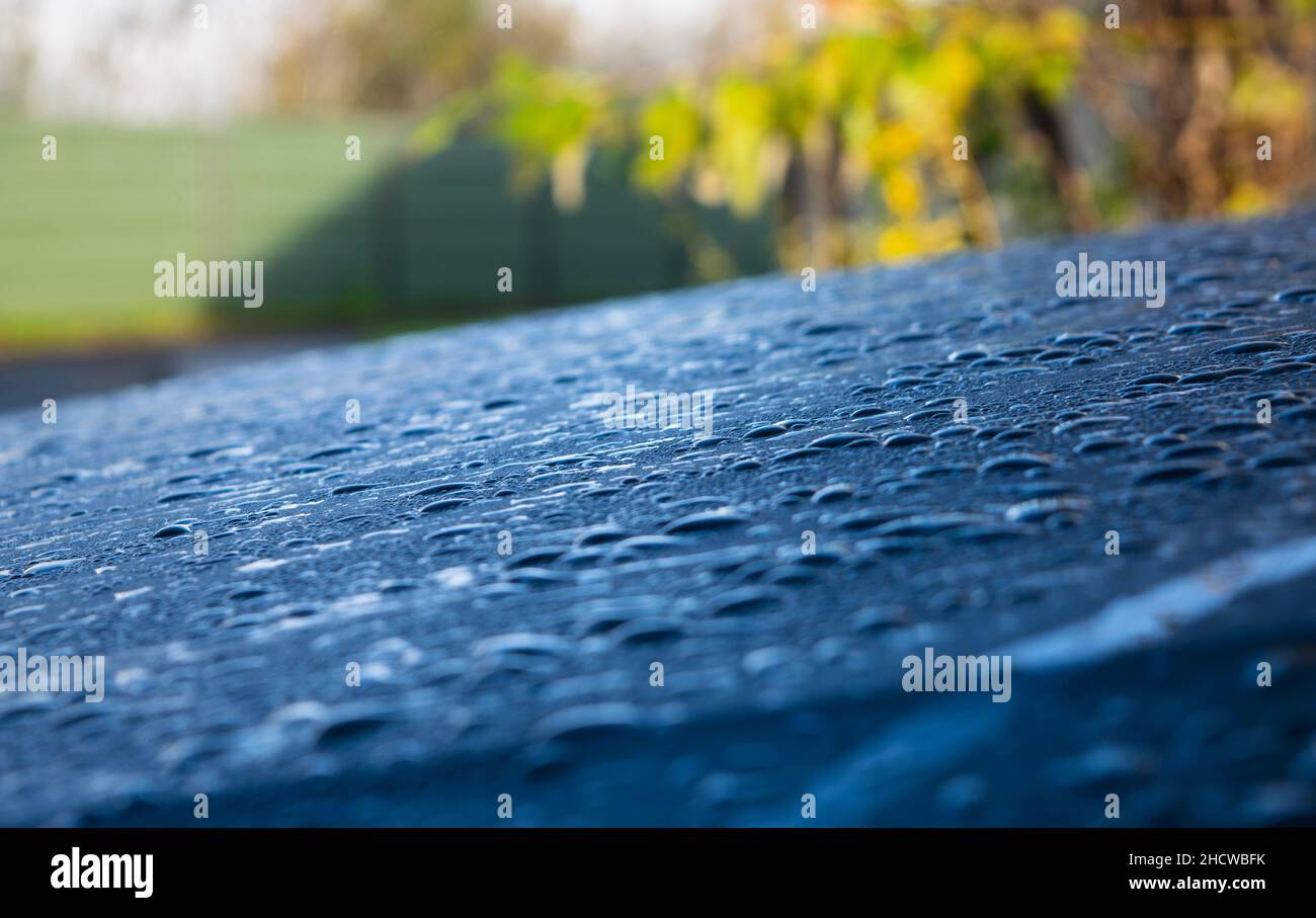 Abstract blue stucco texture background on canvas Stock Photo