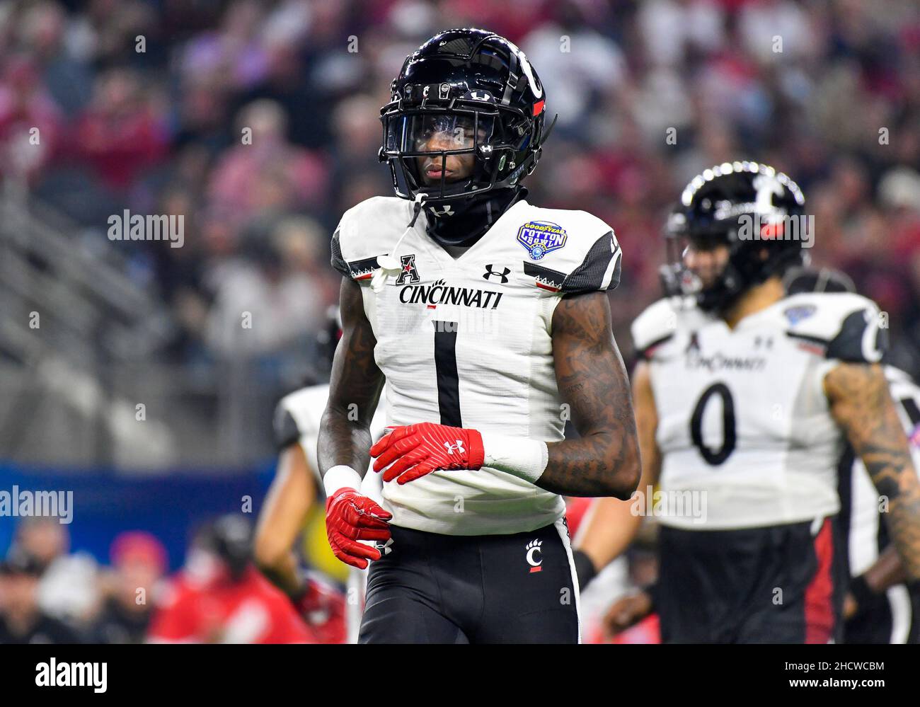 December 31, 2021: Cincinnati Bearcats cornerback Ahmad Gardner (1) during  the Cotton Bowl Classic Football Game between the University of Cincinnati  Bearcats and the University of Alabama Crimson Tide at AT&T Stadium