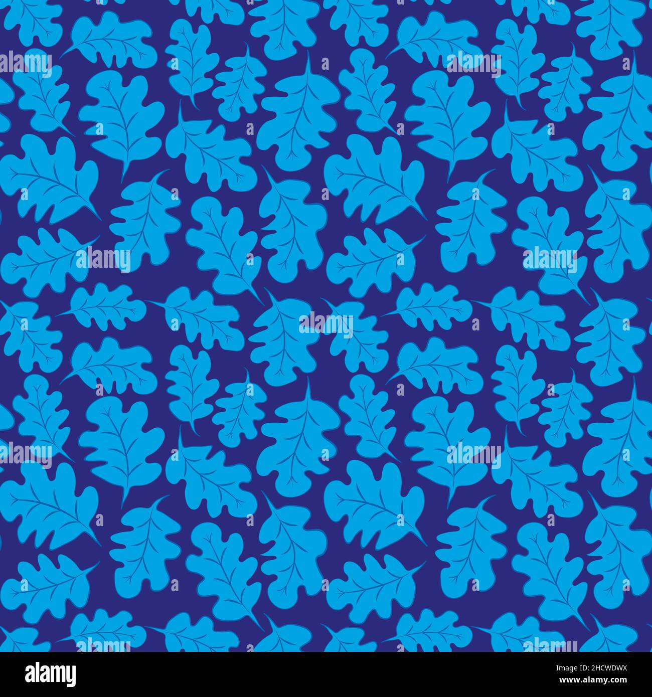 Seamless pattern on a square background oak leaves abstraction