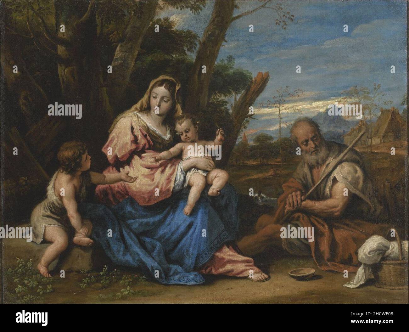 HOLY FAMILY WITH THE INFANT SAINT JOHN THE BAPTIST by Sebastiano Ricci