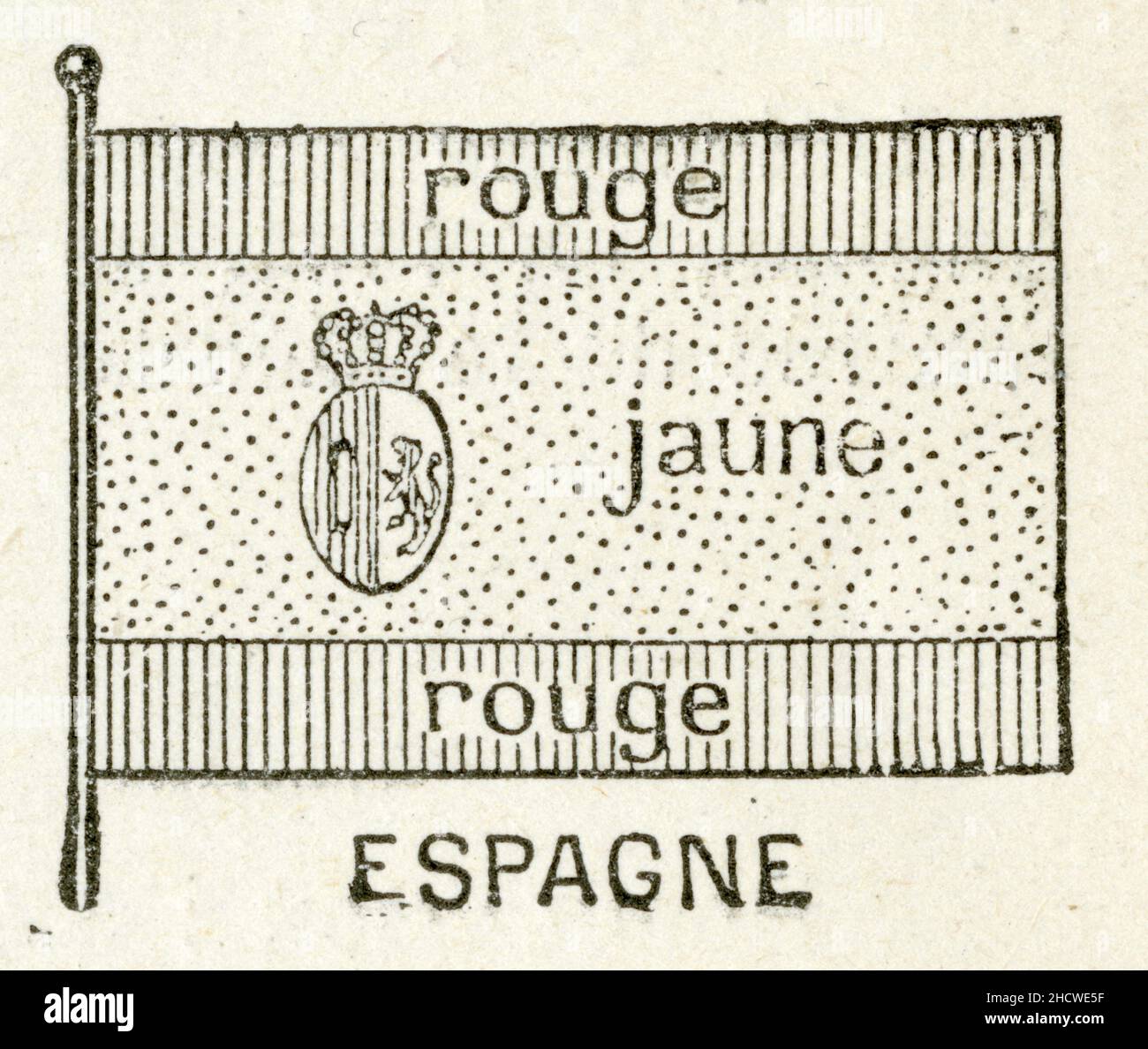 Le Drapeau D Espagne En Noir Et Blanc Stock Photo Alamy