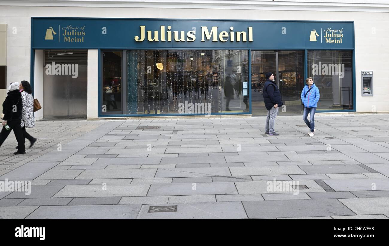 Vienna, Austria. The house of Julius Meinl am Graben in Vienna's first district Stock Photo