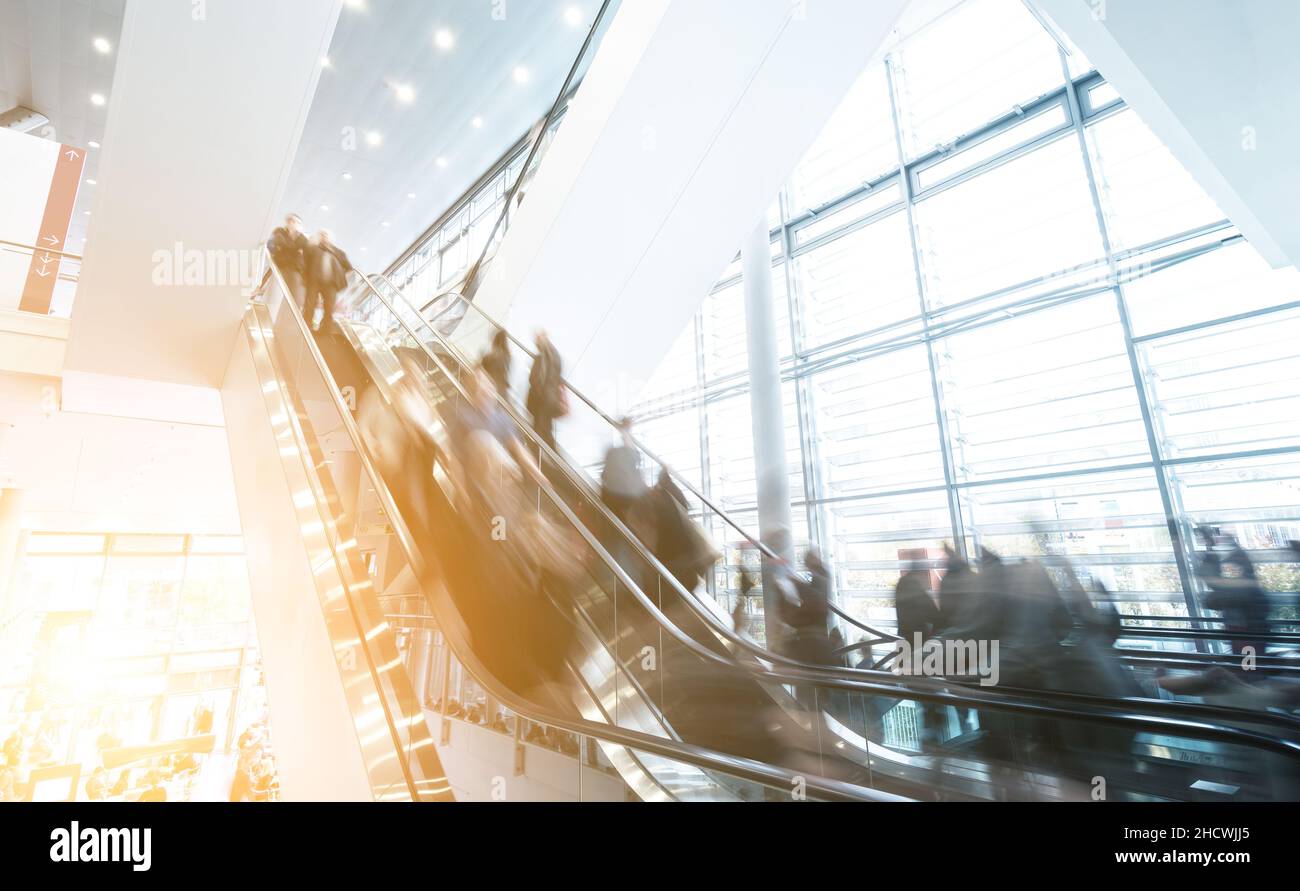 Exhibition Escalator Crowd At Germany Stock Photo Alamy exhibition-escalator-crowd-at-germany-stock-photo-alamy