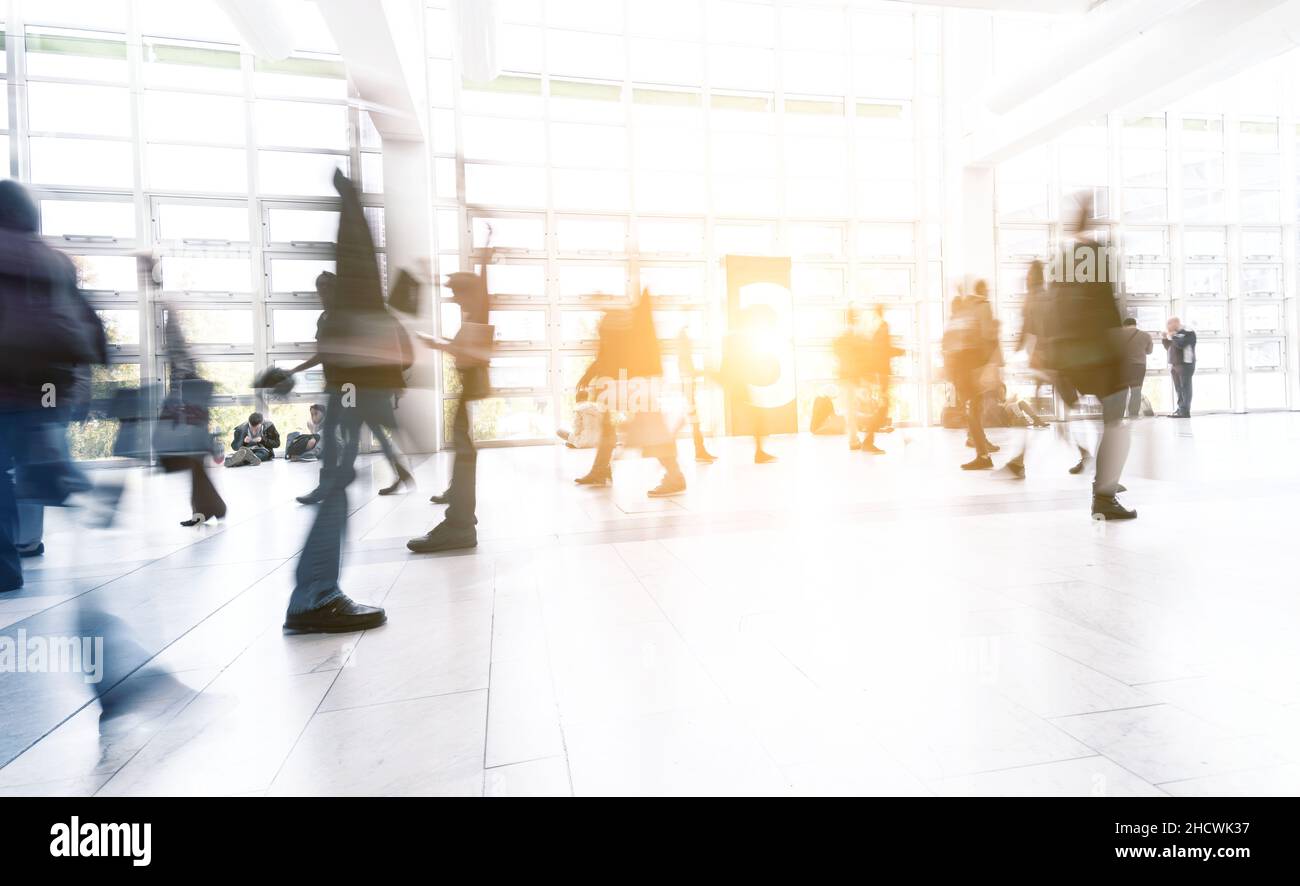 abstrakt image of people in the lobby motion blur Stock Photo
