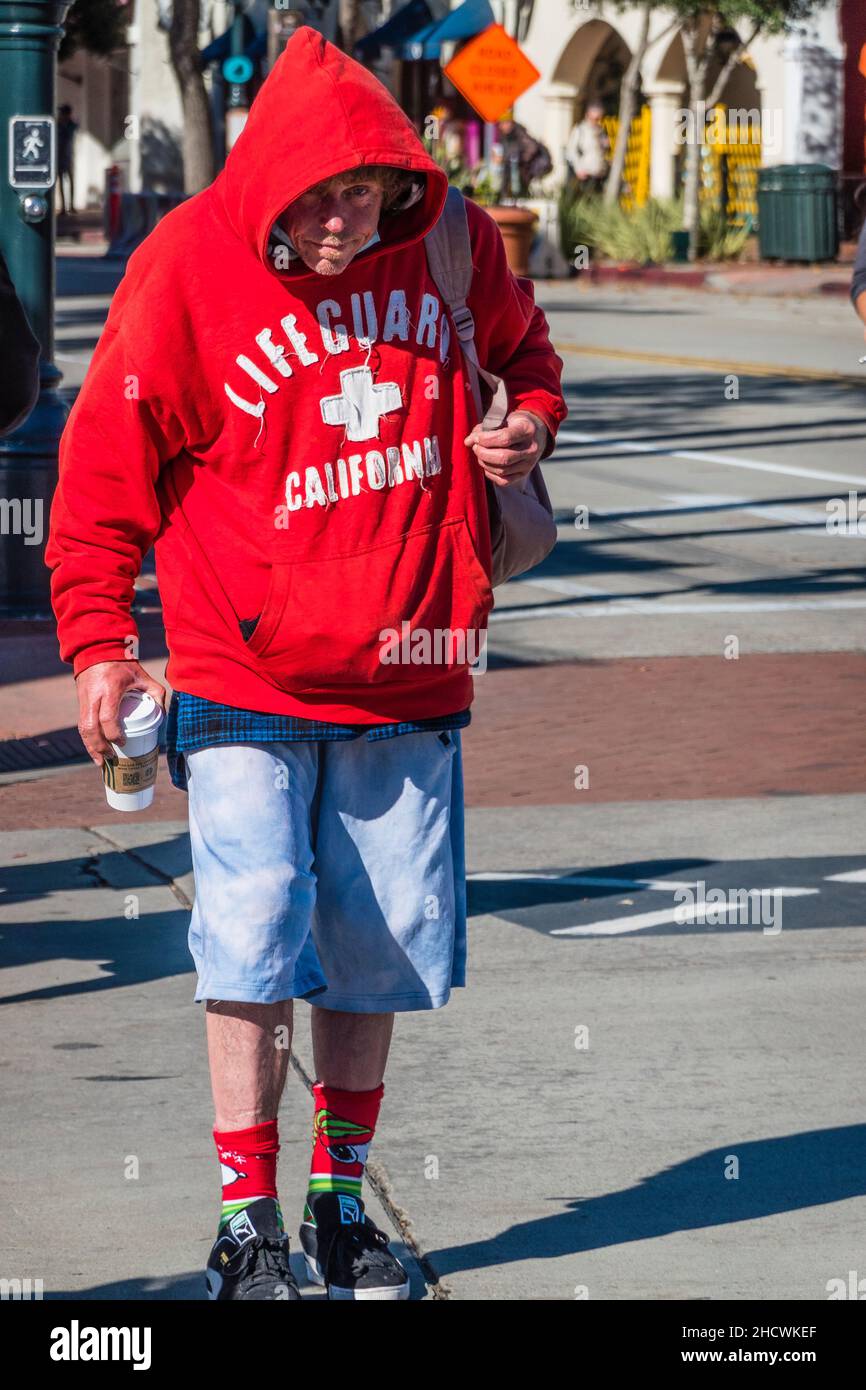 Red lifeguard store hoodie california