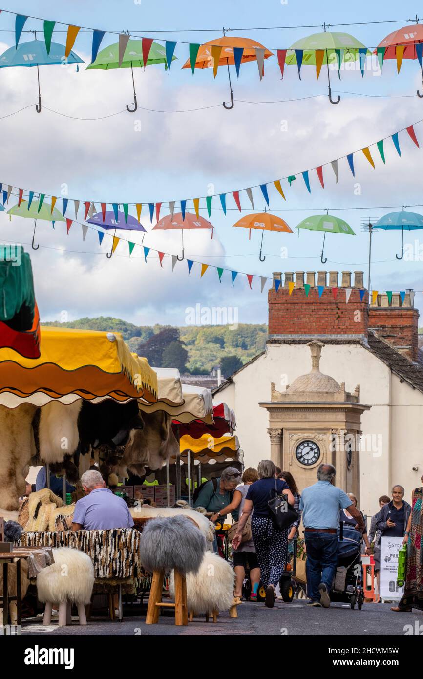 Stroud Farmers’ Market is multi award-winning and is well known as one of the biggest, busiest and most popular farmers’ market in the UK. Stock Photo