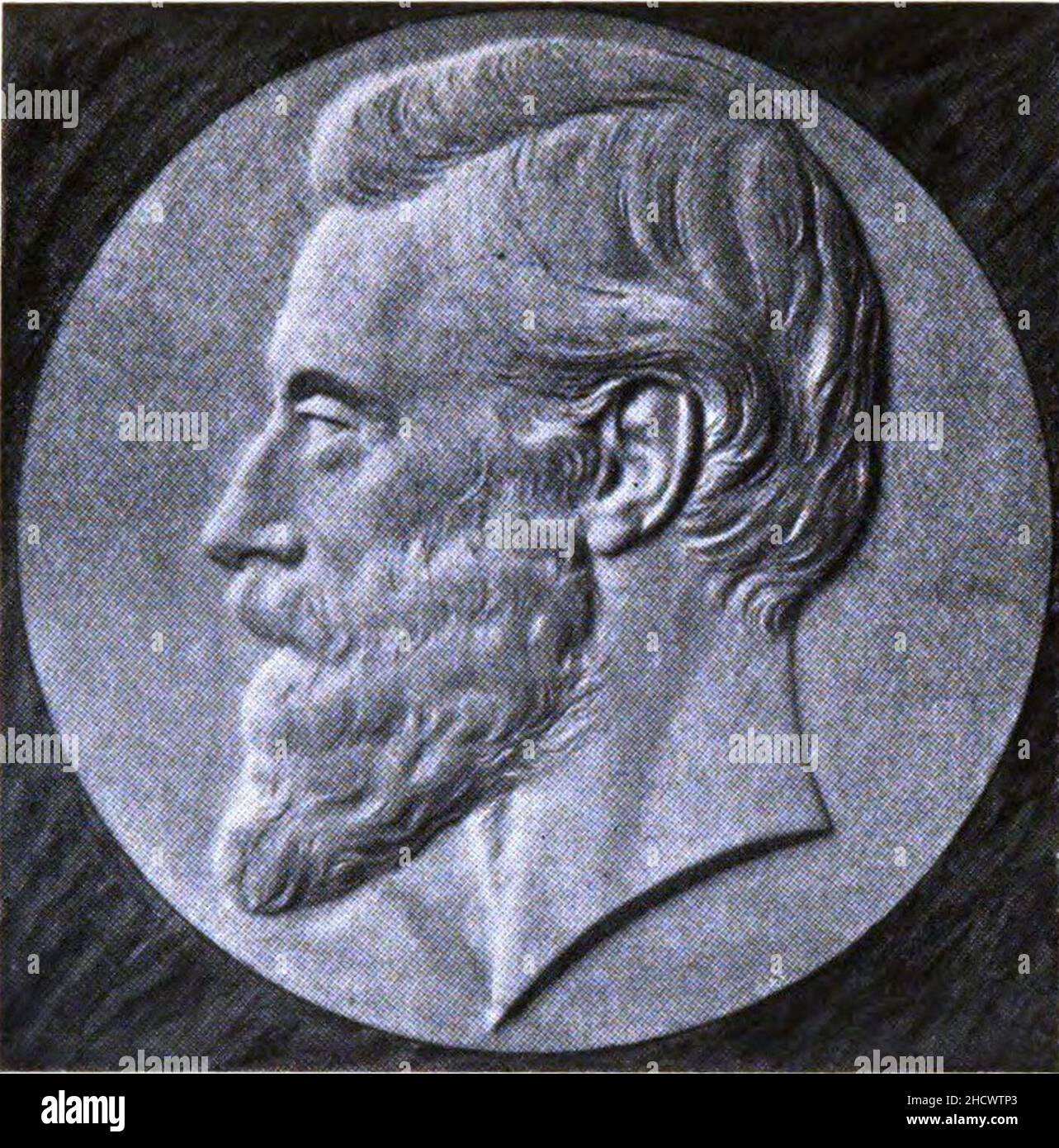 Relief Otto Wesendonk (Joseph Kopf). Stock Photo