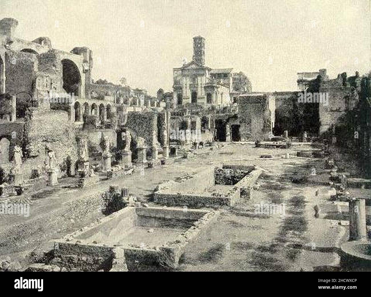 Remains of the House of the Vestal Virgins Stock Photo - Alamy