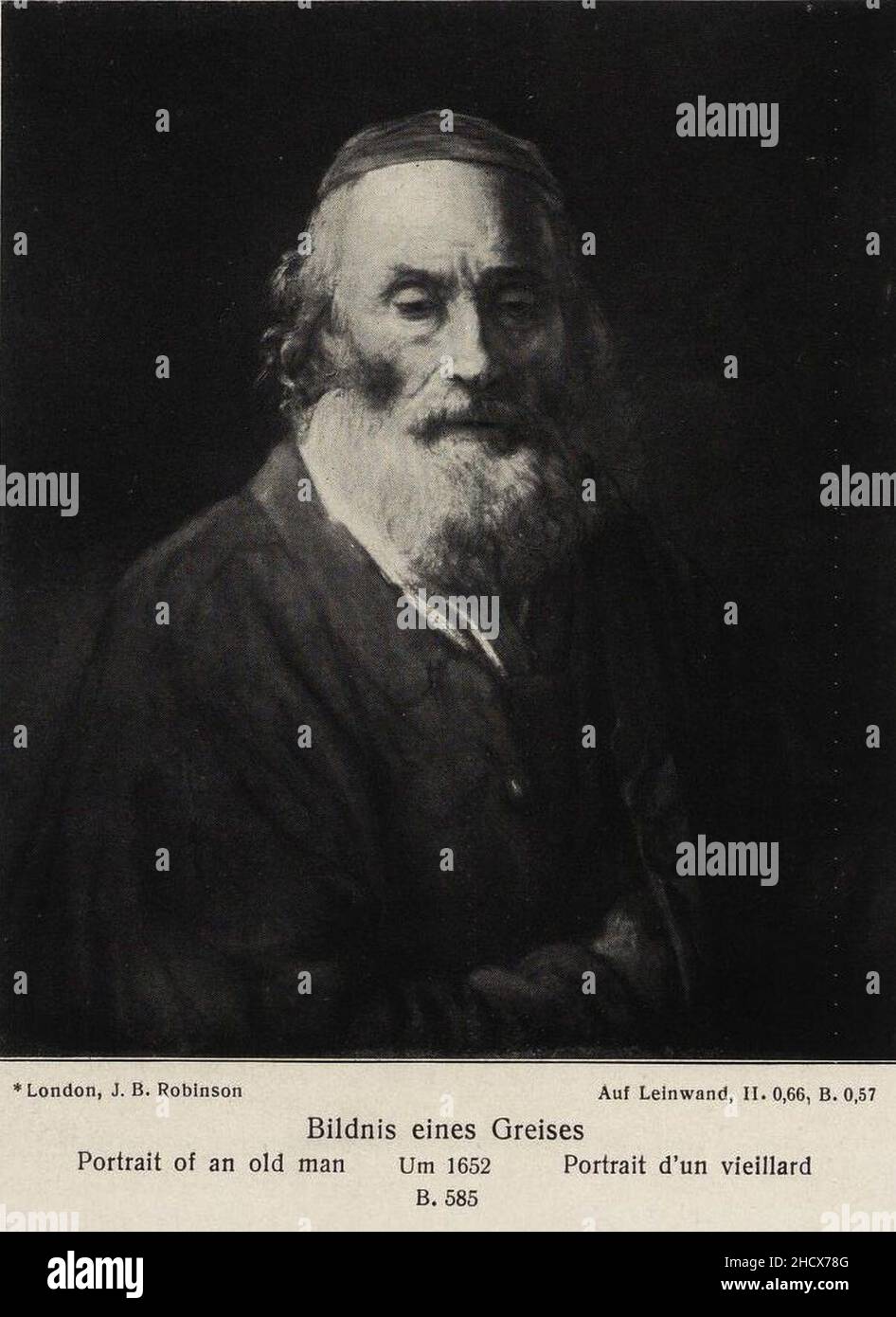 Rembrandt - An Old Man with a Beard Stock Photo - Alamy