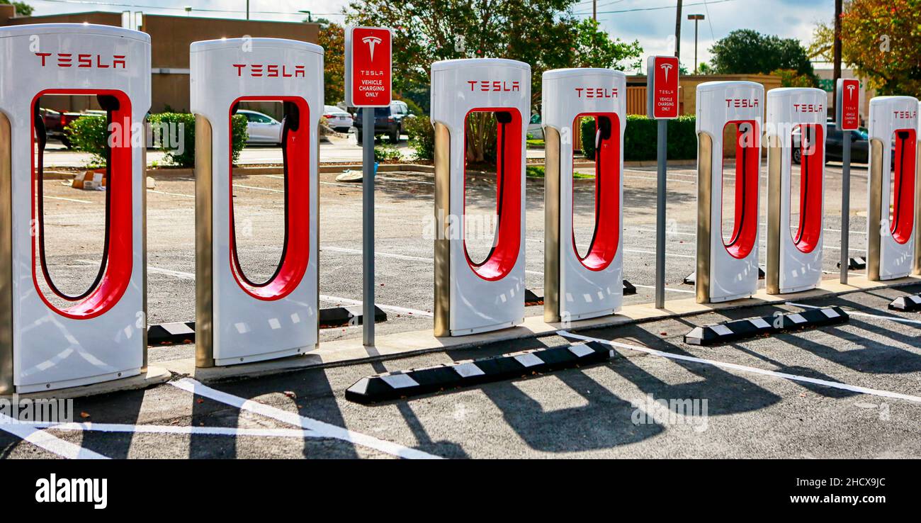 Tesla charging station Stock Photo Alamy