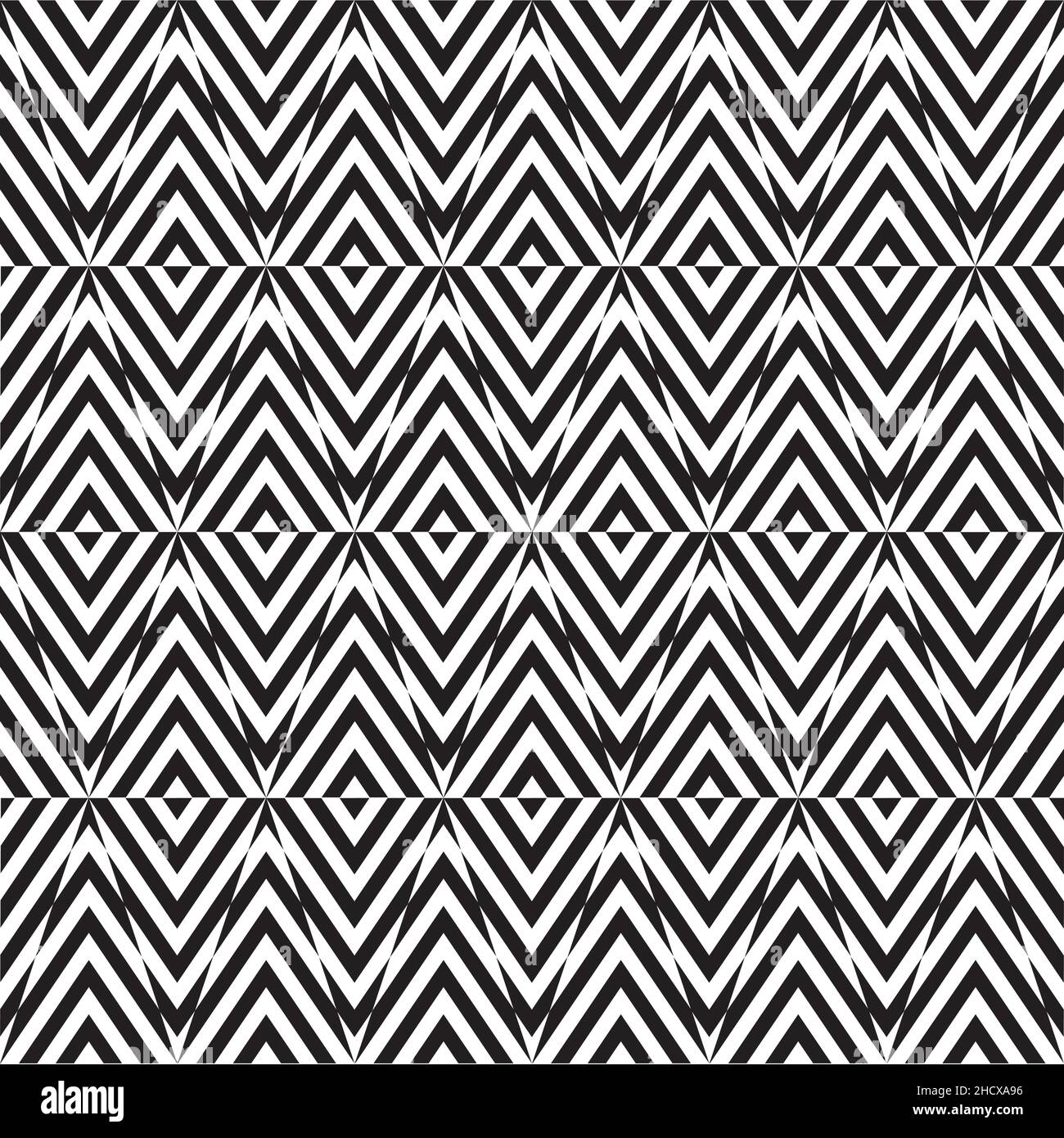 Seamless abstract geometric op art chevron pattern Stock Vector