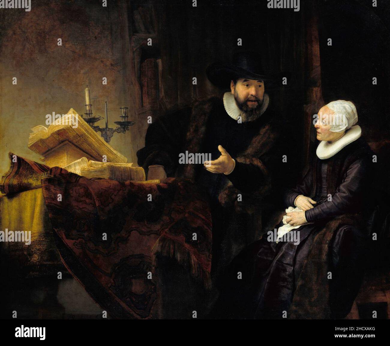 Rembrandt - The Mennonite Preacher Anslo and his Wife Stock Photo - Alamy