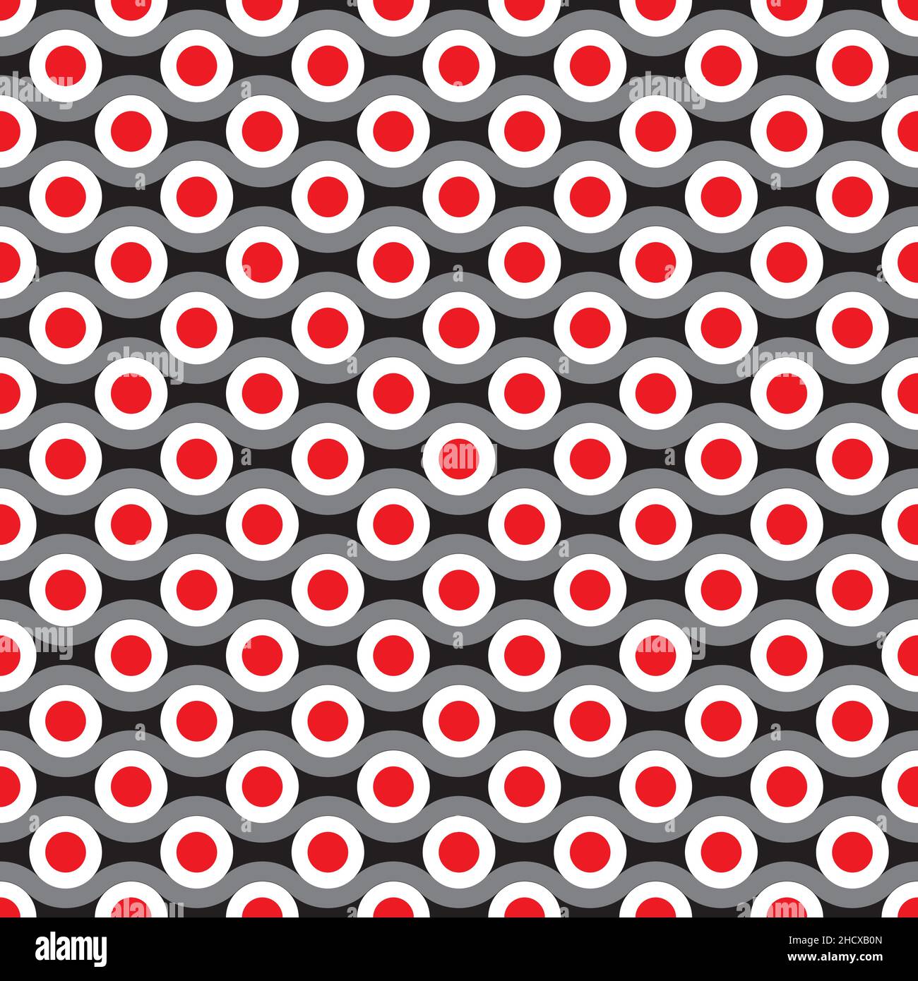 Seamless abstract wave circle pattern background Stock Vector