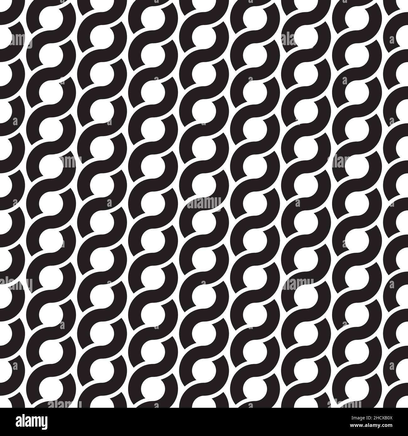 Seamless interlinked circle weave braid pattern background Stock Vector