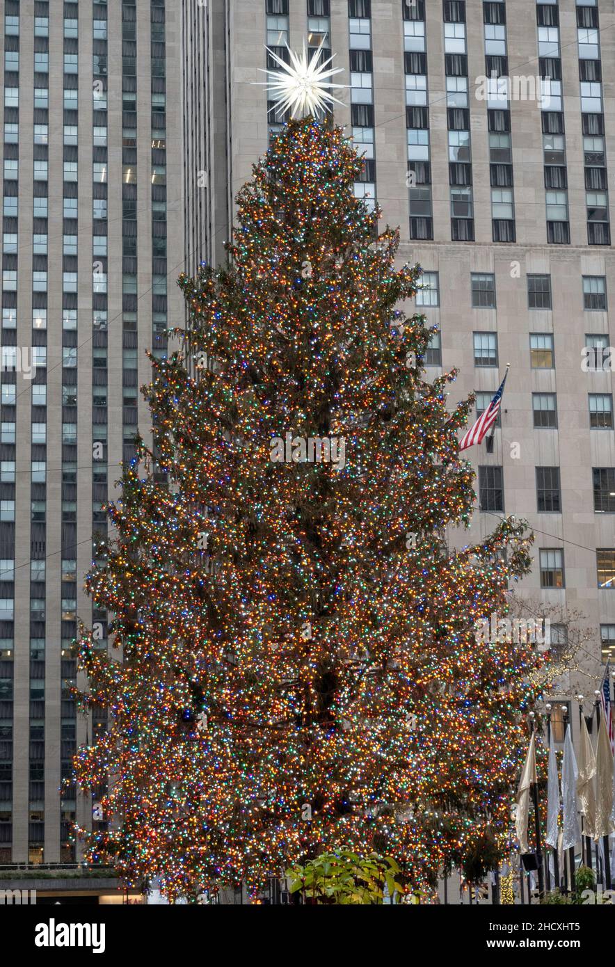 The Rockefeller Center Christmas Tree, 2021, NYC, USA Stock Photo Alamy