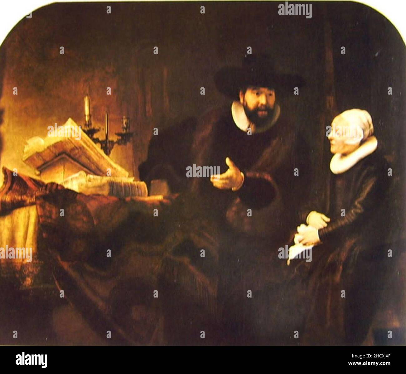 Rembrandt, Ritratto di Cornelis Claeszoon Anslo e di sua moglie Aaltje Schouten. Stock Photo