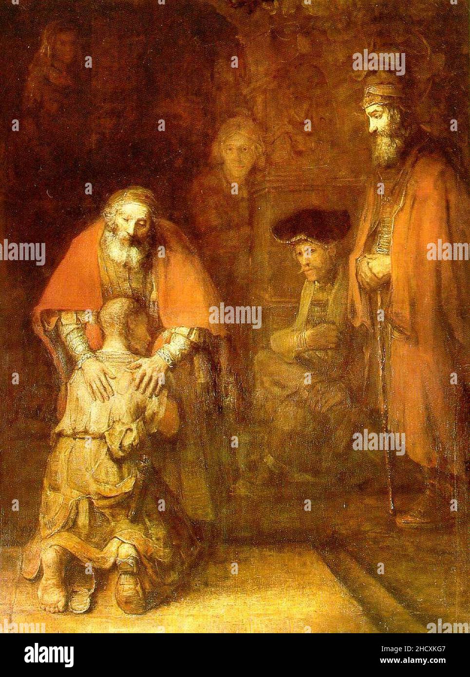 Rembrandt-The return of the prodigal son. Stock Photo