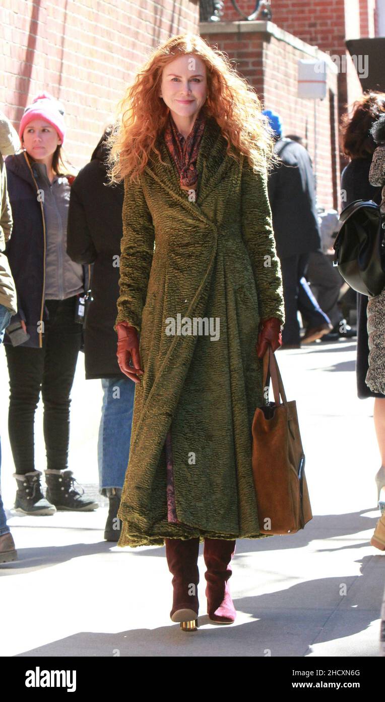 New York - NY - 20190318 Nicole Kidman and Noah Jupe were seen filming