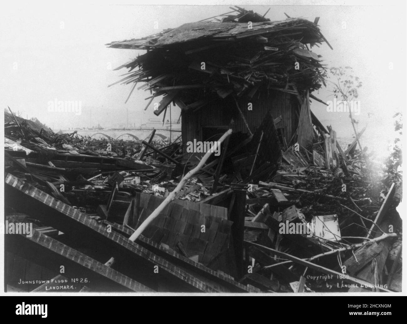 Remmants of house in Johnstown Flood. Stock Photo